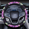 Orchid Pattern Print Design OR010 Steering Wheel Cover with Elastic Edge