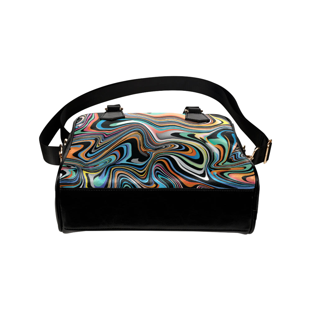Liquid Pattern Print Design 02 Shoulder Handbag