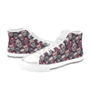 Sugar Skull Print Design LKS303 High Top Women's White Shoes