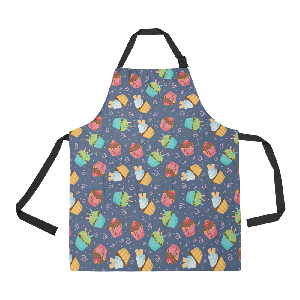 Cupcake Pattern Print Design 02 Apron with Pocket