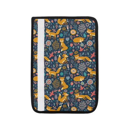 Fox Cute Jungle Print Pattern Car Seat Belt Cover