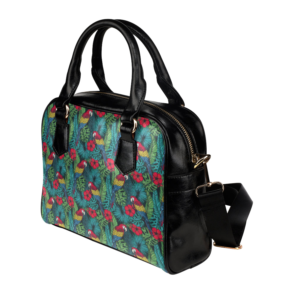 Parrot Pattern Print Design A05 Shoulder Handbag