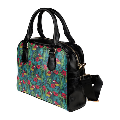 Parrot Pattern Print Design A05 Shoulder Handbag