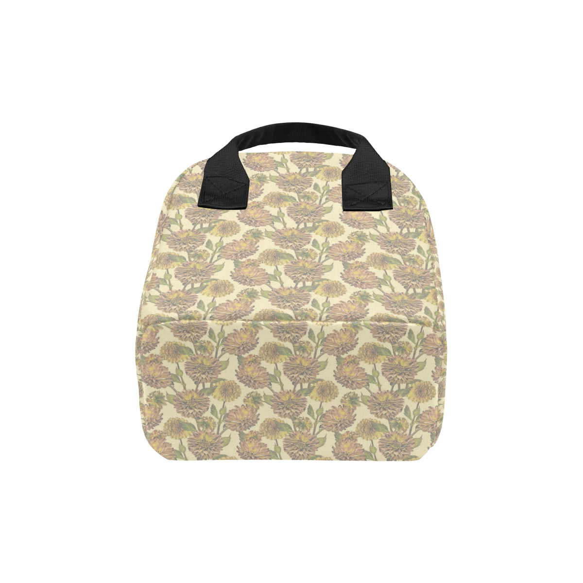 Dahlia Pattern Print Design DH09 Insulated Lunch Bag