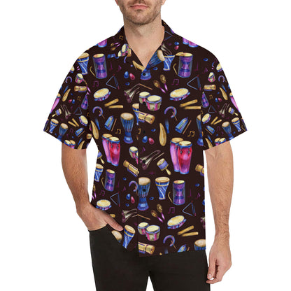 Percussion Neon Pattern Print Design 04 Men's Hawaiian Shirt