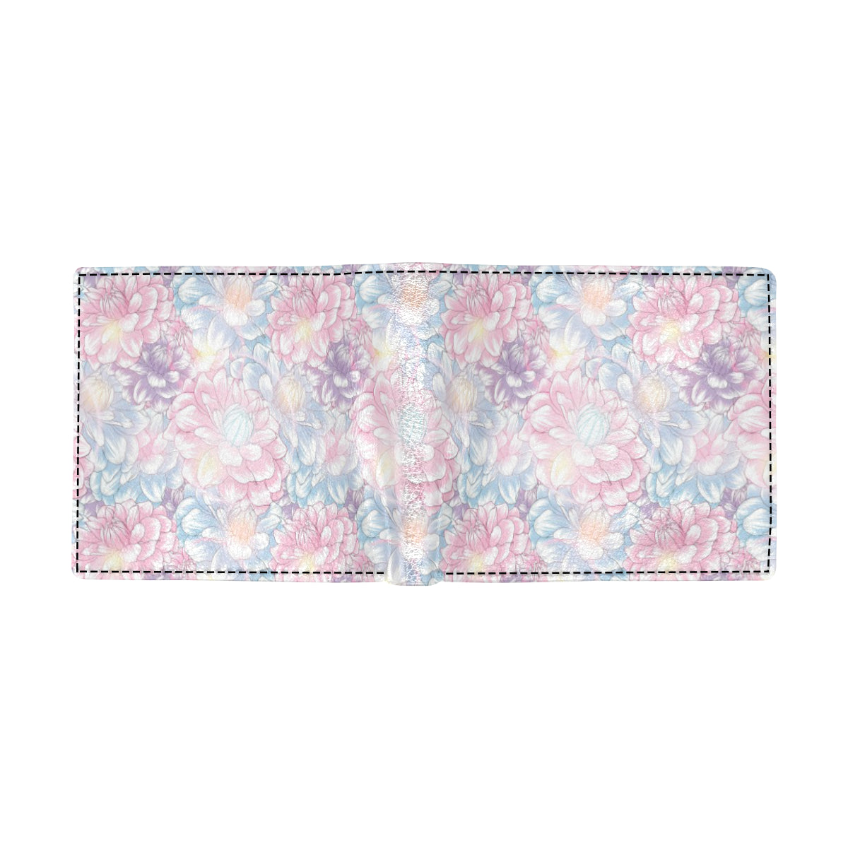Dahlia Pattern Print Design 01 Men's ID Card Wallet