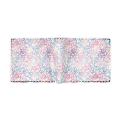 Dahlia Pattern Print Design 01 Men's ID Card Wallet