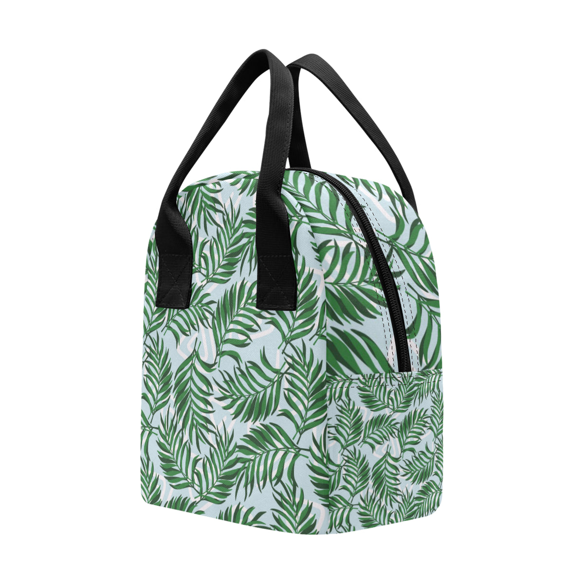 Palm Leaves Pattern Print Design PL06 Insulated Lunch Bag