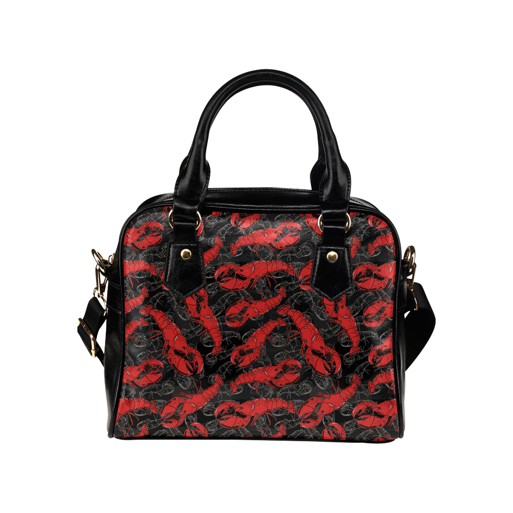 Lobster Pattern Print Design 04 Shoulder Handbag