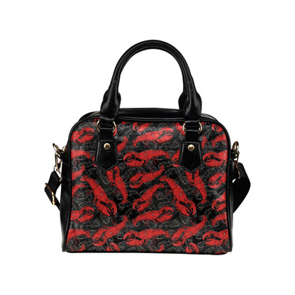 Lobster Pattern Print Design 04 Shoulder Handbag