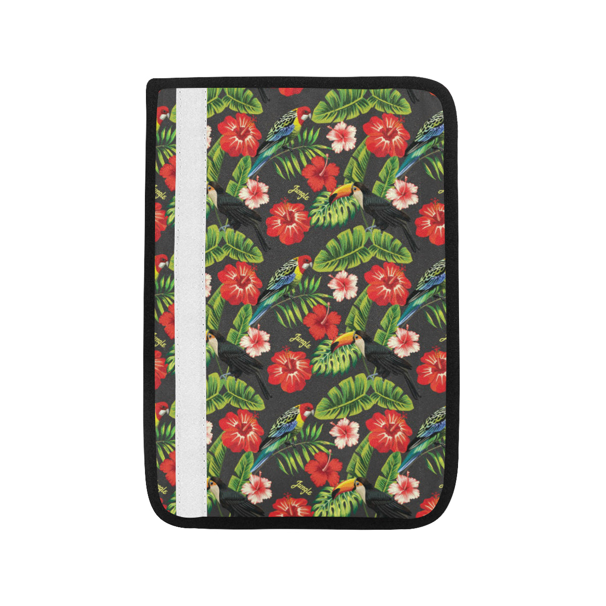 Tropical Flower Pattern Print Design TF04 Car Seat Belt Cover