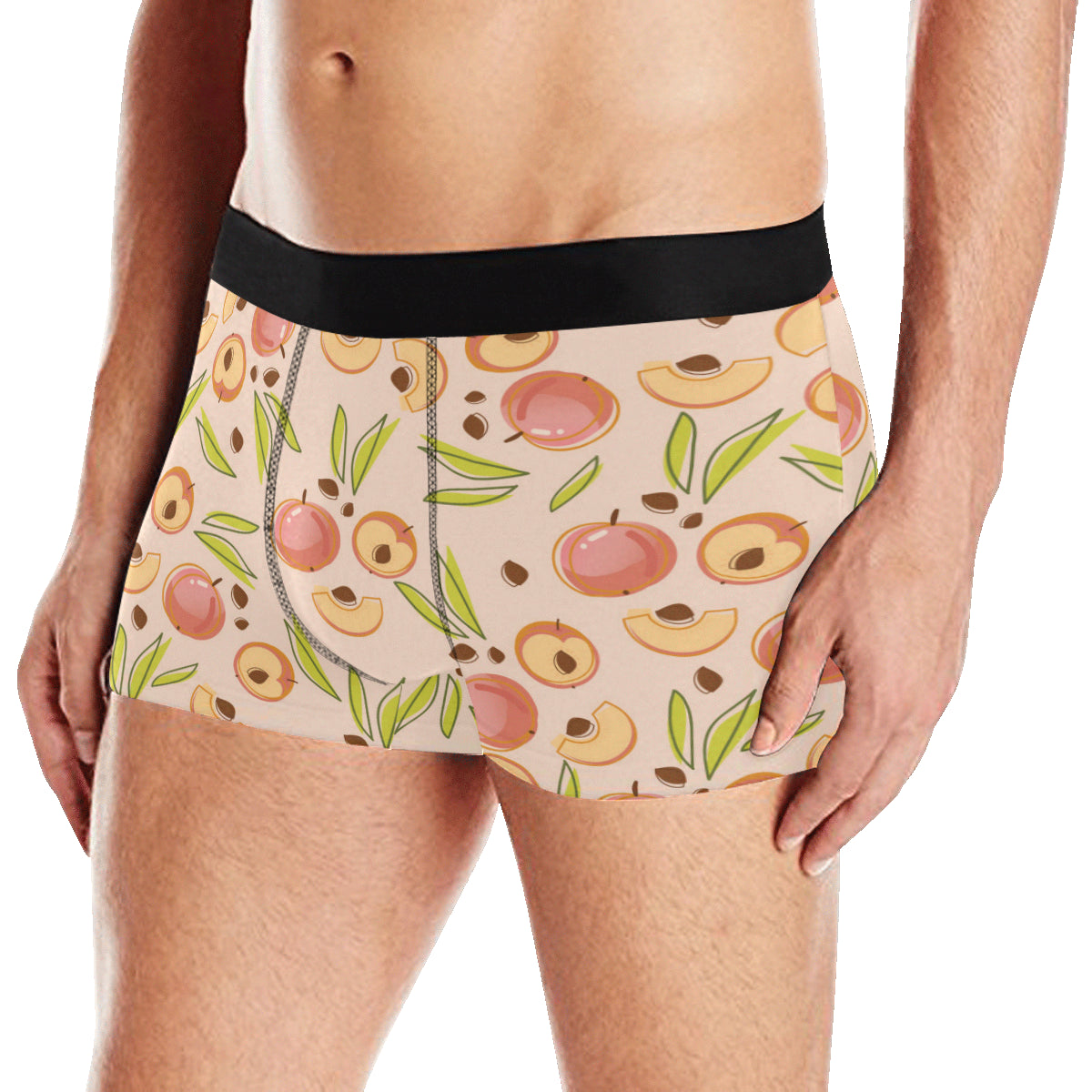 Peach Pattern Print Design A01 Men's Boxer Briefs