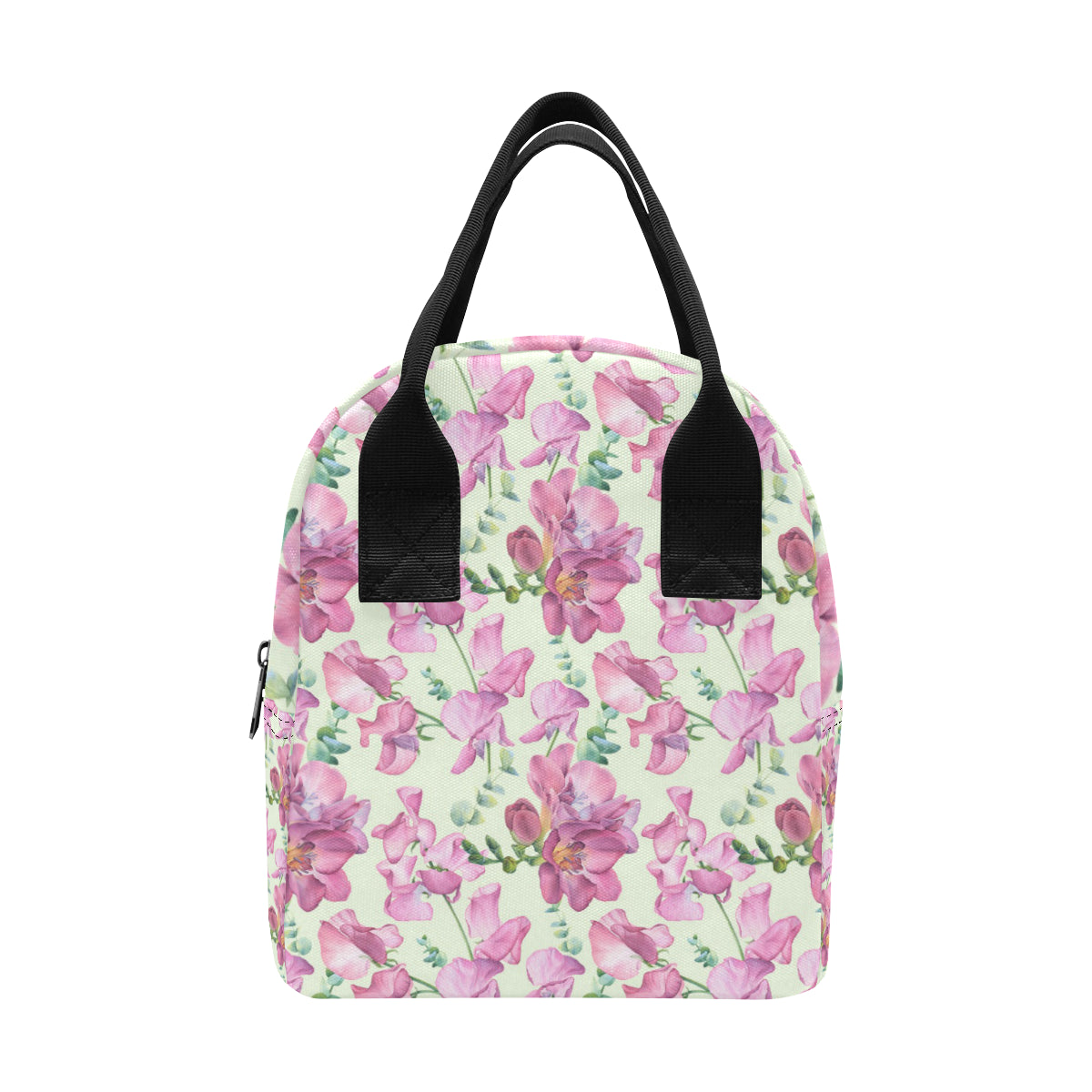 Peony Pattern Print Design PE011 Insulated Lunch Bag