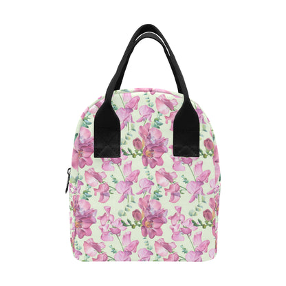 Peony Pattern Print Design PE011 Insulated Lunch Bag