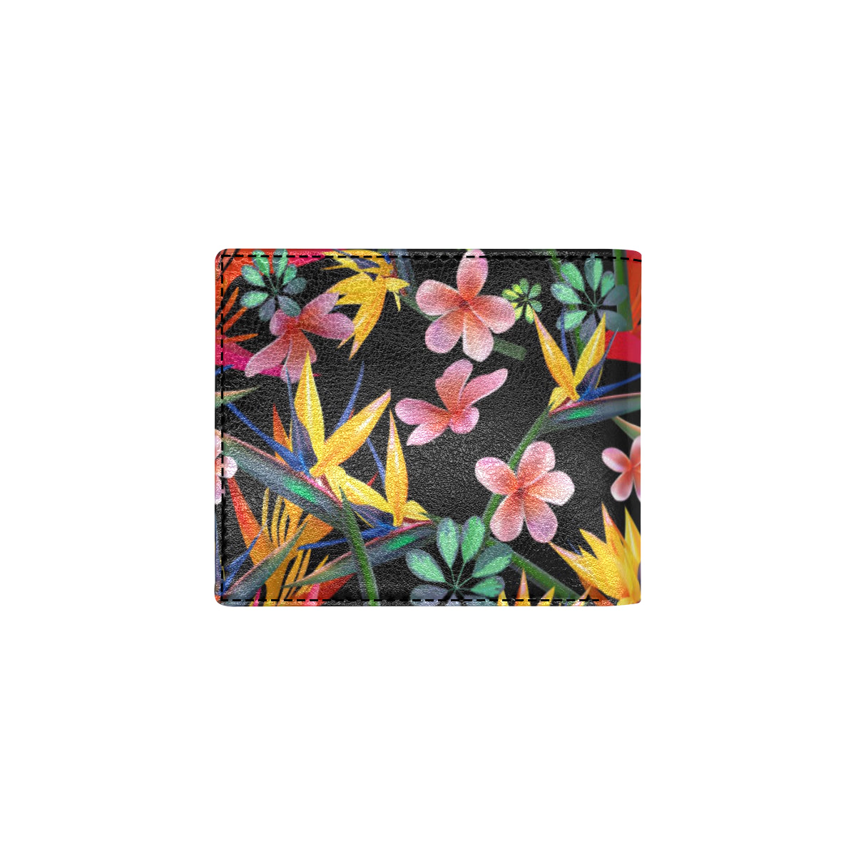 Tropical Flower Pattern Print Design TF015 Men's ID Card Wallet