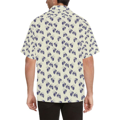Bee Pattern Print Design 02 Men's Hawaiian Shirt