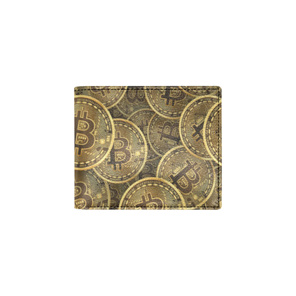Bitcoin Pattern Print Design DO01 Men's ID Card Wallet