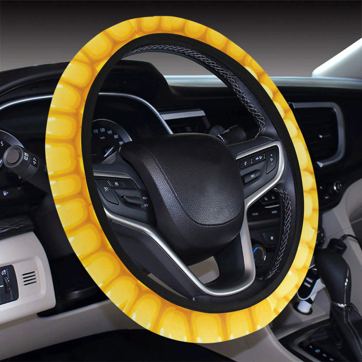 Agricultural Corn cob Pattern Steering Wheel Cover with Elastic Edge
