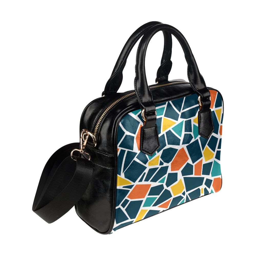 Mosaic Pattern Print Design 02 Shoulder Handbag