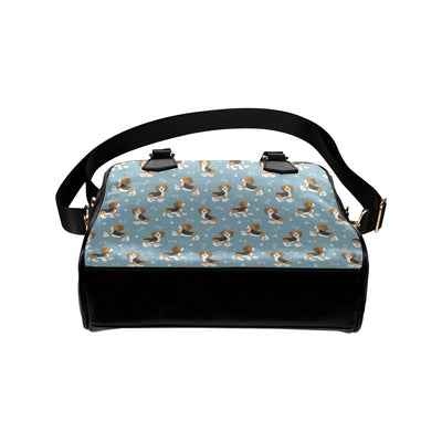 Beagle Pattern Print Design 02 Shoulder Handbag