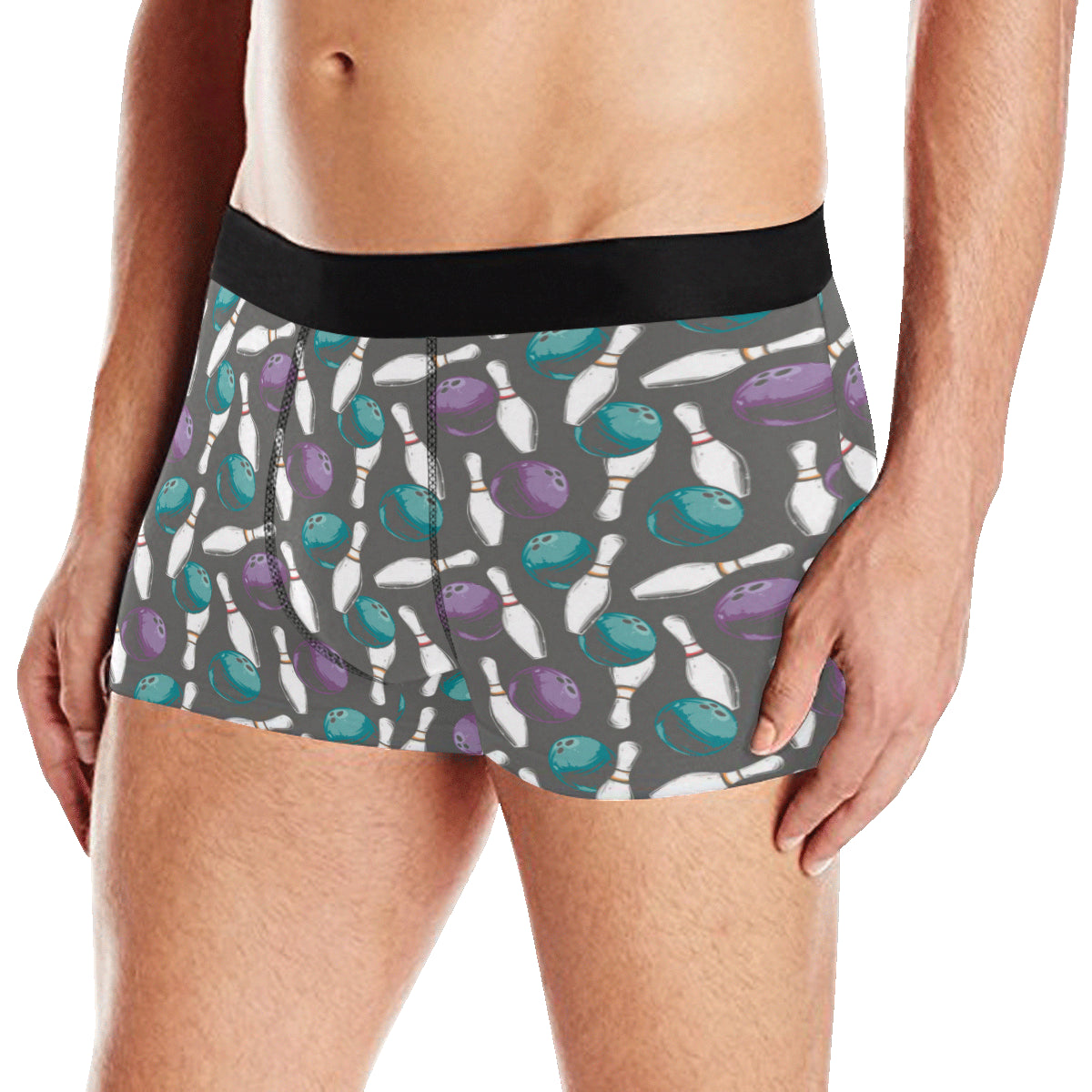 Bowling Pattern Print Design 03 Men's Boxer Briefs