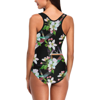 Apple blossom Pattern Print Design AB07 Women Swimsuit