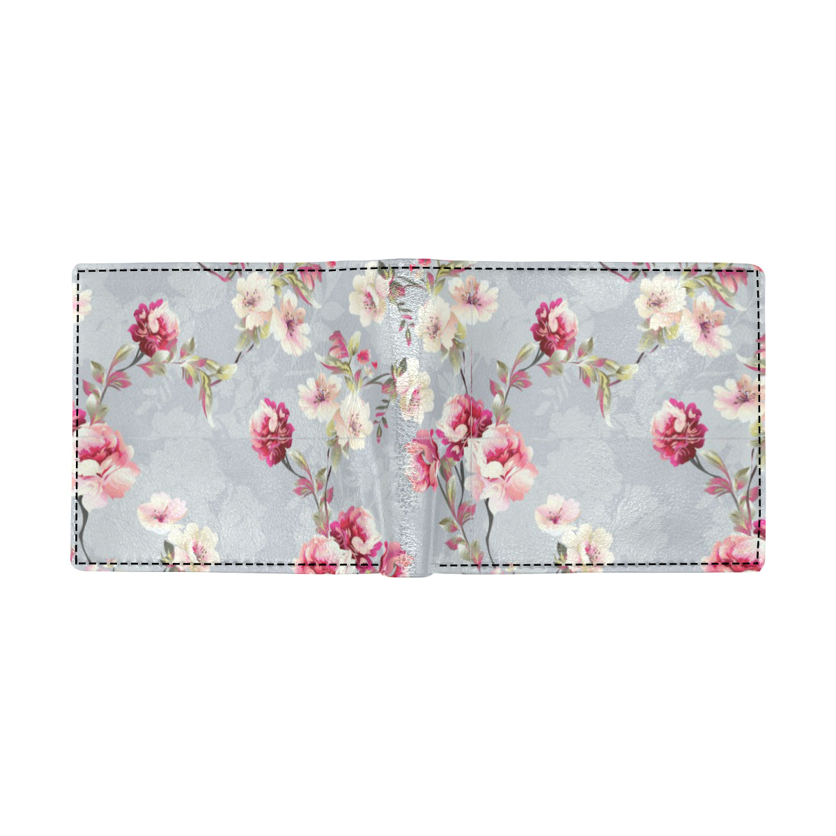 Summer Floral Pattern Print Design SF02 Men's ID Card Wallet