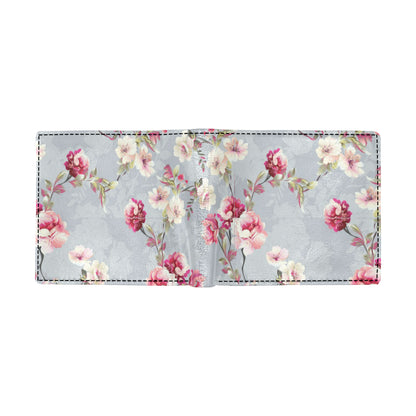 Summer Floral Pattern Print Design SF02 Men's ID Card Wallet