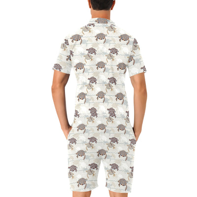 Sea Turtle Pattern Print Design T07 Men's Romper