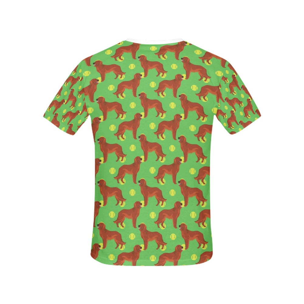 Setters Irish Print Design LKS302 Women's  T-shirt