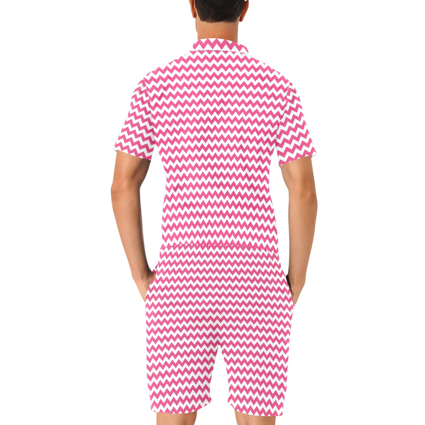 Chevron Print Design LKS402 Men's Romper