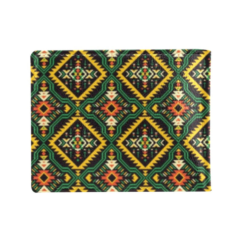 Kente Green Design African Print Men's ID Card Wallet