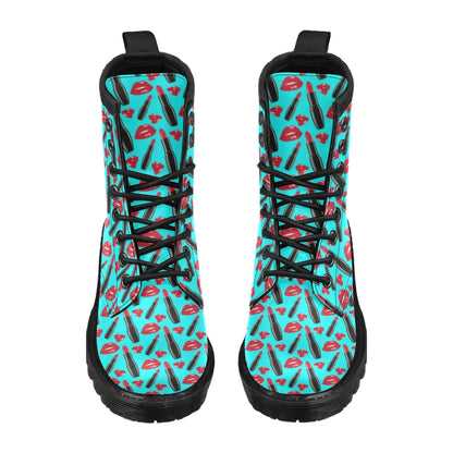 Lipstick Pattern Print Design LT02 Women's Boots