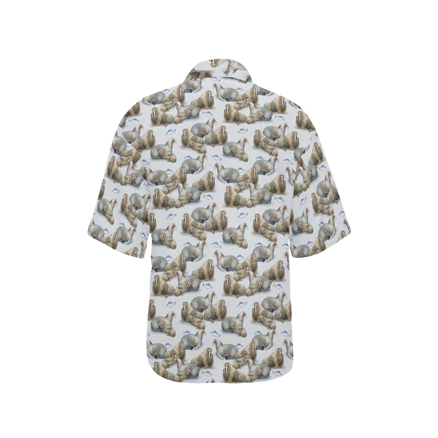 Walrus Print Design LKS401 Women's Hawaiian Shirt