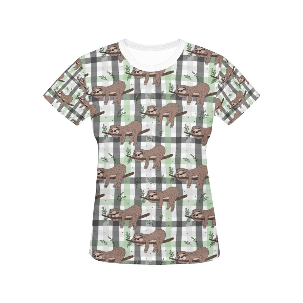 Sloth Print Design LKS301 Women's  T-shirt