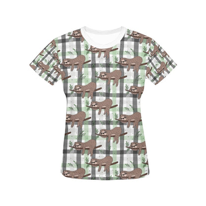 Sloth Print Design LKS301 Women's  T-shirt