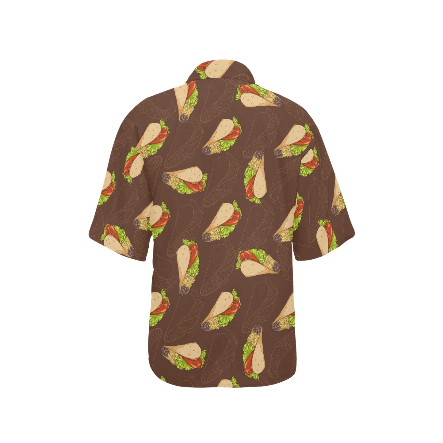 Taco Pattern Print Design TC08 Women's Hawaiian Shirt
