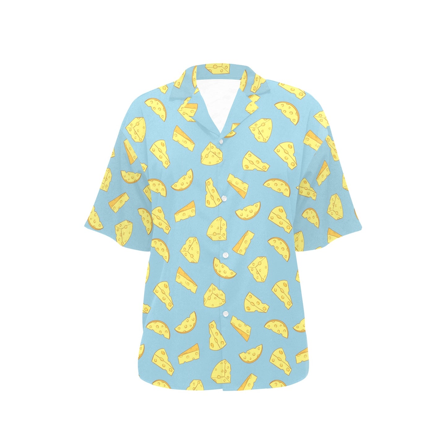Cheese Pattern Print Design 04 Women's Hawaiian Shirt