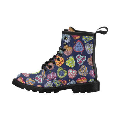 Apple Pattern Print Design AP05 Women's Boots
