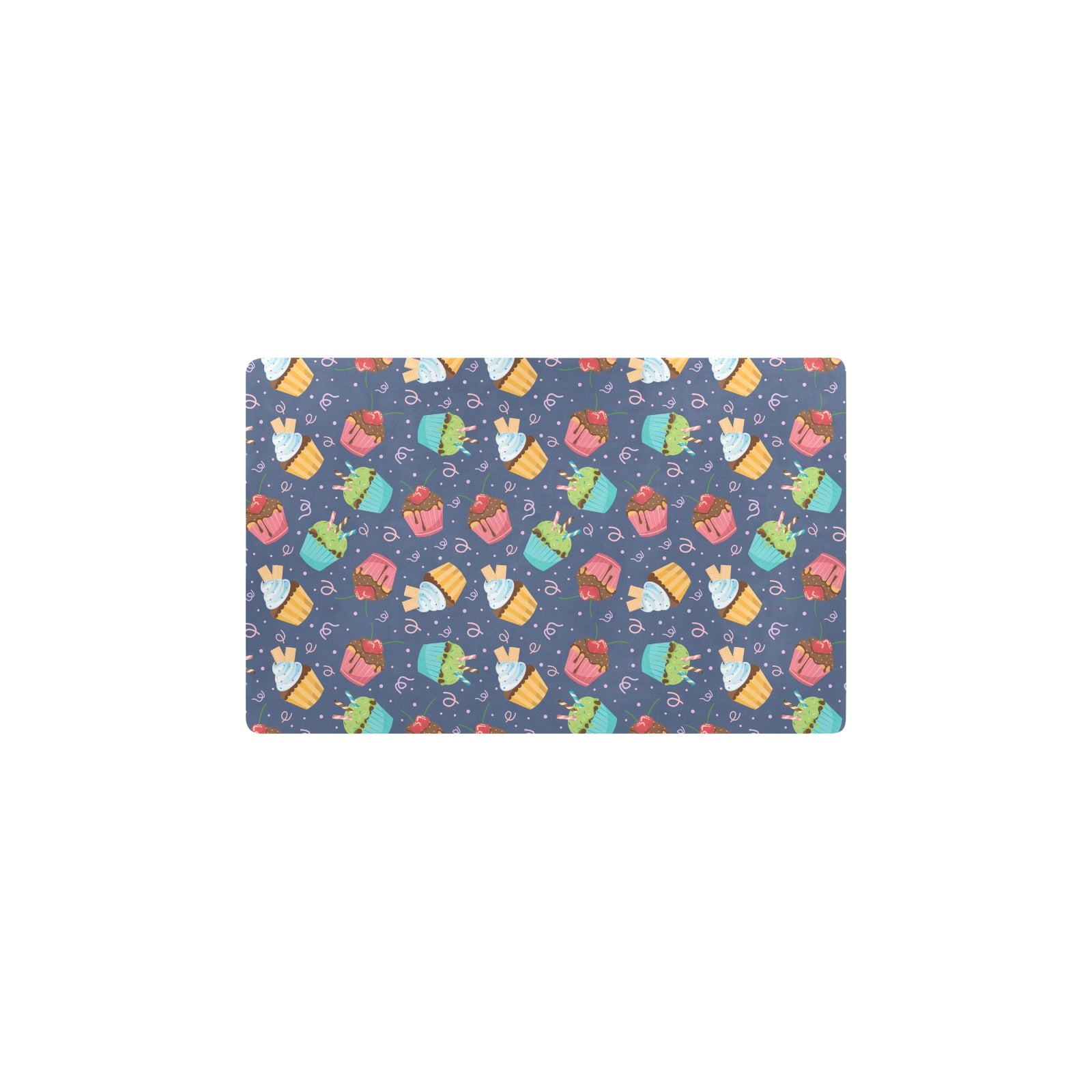 Cupcake Pattern Print Design 02 Kitchen Mat