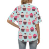 CupCake Print Pattern Women's Hawaiian Shirt