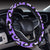 Leopard Purple Skin Print Steering Wheel Cover with Elastic Edge