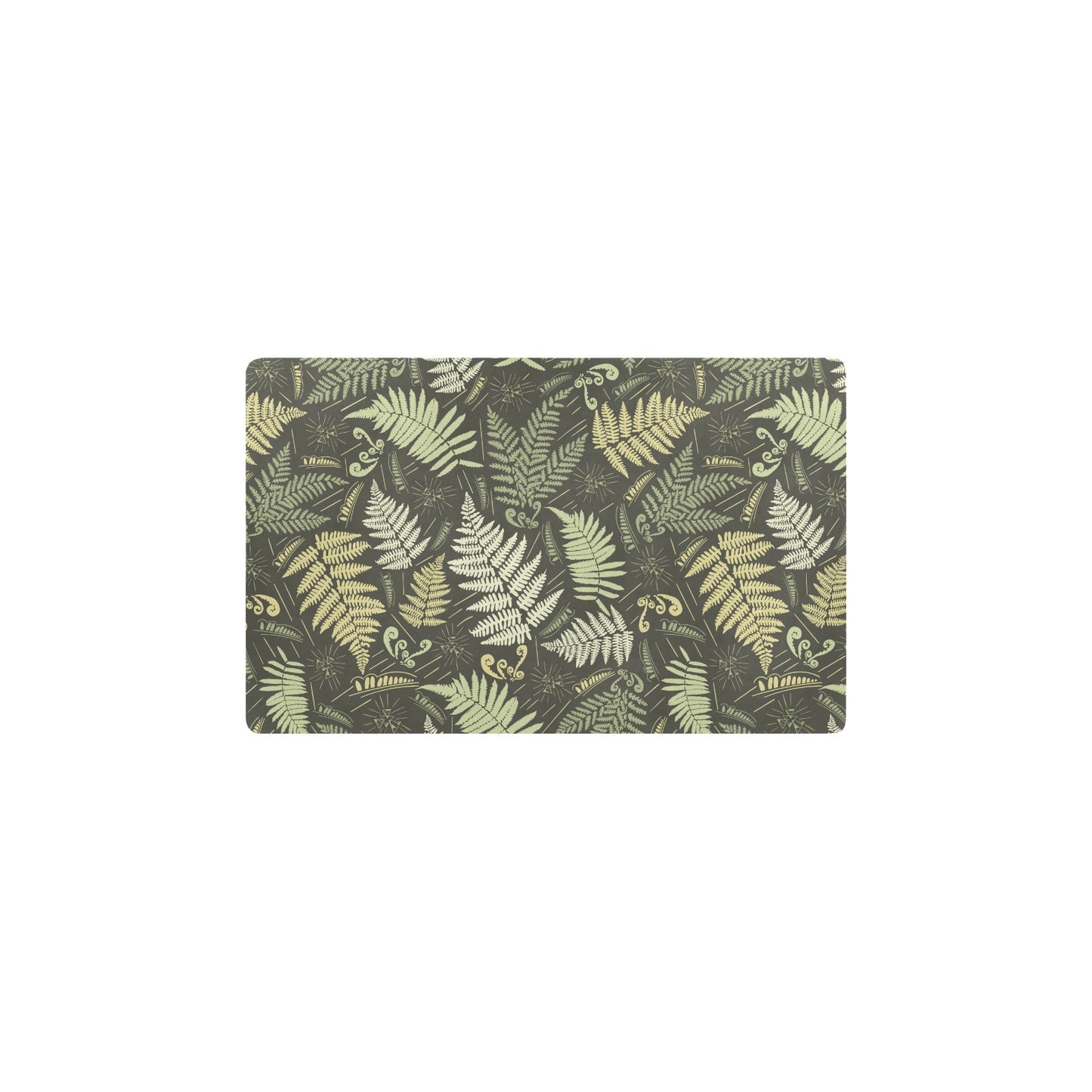 Fern Leave Green Print Pattern Kitchen Mat