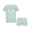 Ski Fox Cute Print Design LKS303 Women's Short Pajama Set