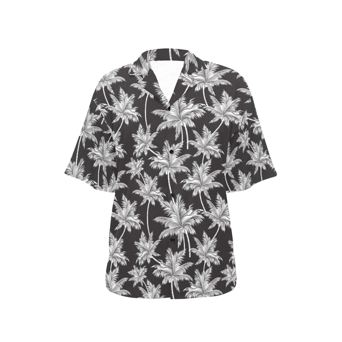 Palm Tree Pattern Print Design PT03 Women's Hawaiian Shirt