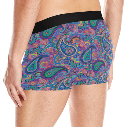 Paisley Colorful Pattern Print Design A02 Men's Boxer Briefs