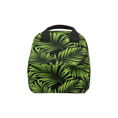 Green Neon Tropical Palm Leaves Insulated Lunch Bag