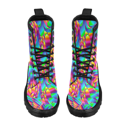 Psychedelic Trippy Pattern Women's Boots
