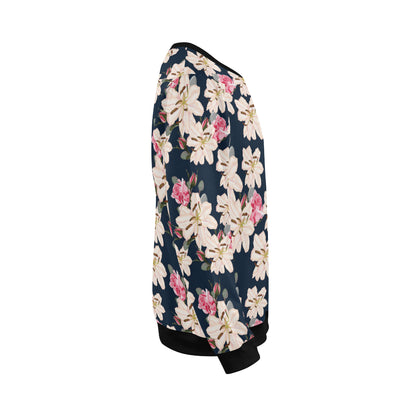 Lily Pattern Print Design LY04 Men Long Sleeve Sweatshirt
