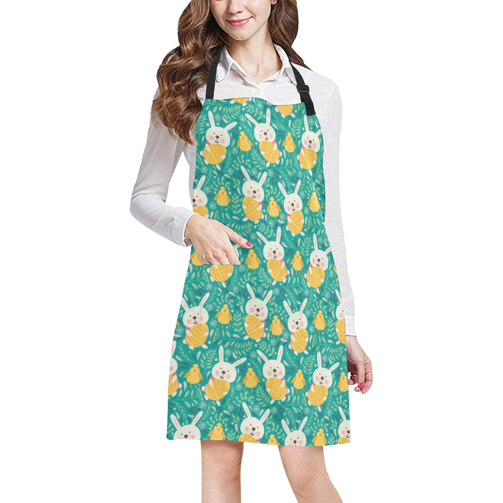Easter Eggs Pattern Print Design RB02 Apron with Pocket